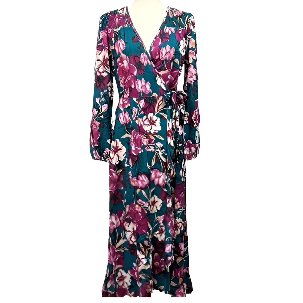 Band of the Free Boho Floral Wrap Dress - Picture 2 of 13